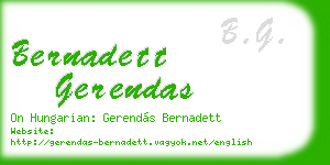 bernadett gerendas business card