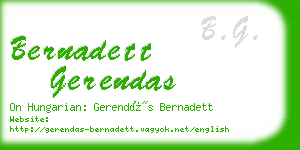 bernadett gerendas business card